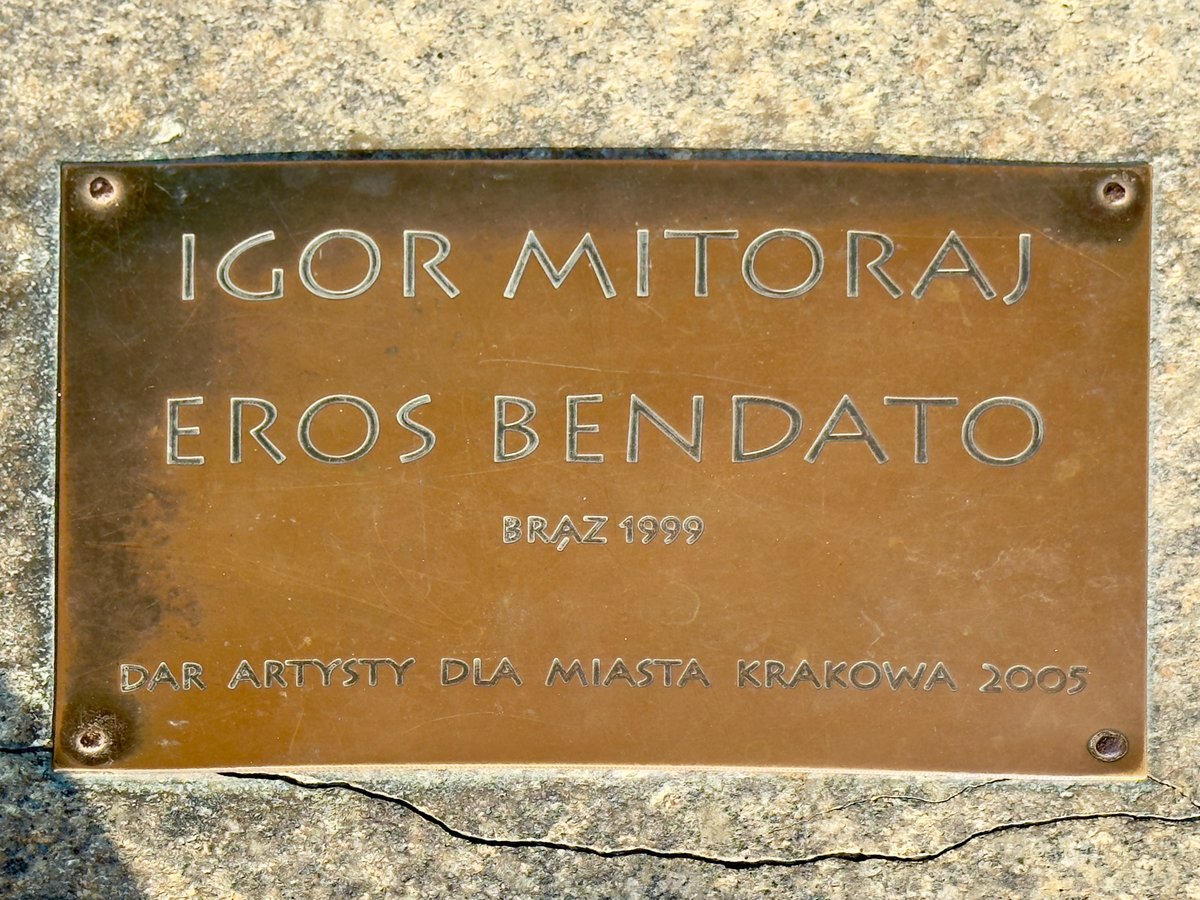 Eros Bendato by Igor Mitoraj on Rynek Główny, Kraków