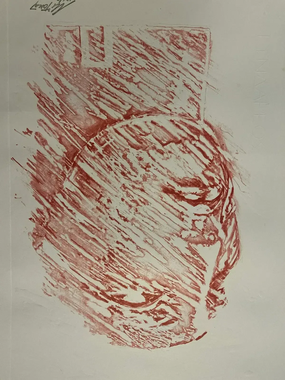 Centurione Rouge lithograph — Igor Mitoraj, full print framed and matted