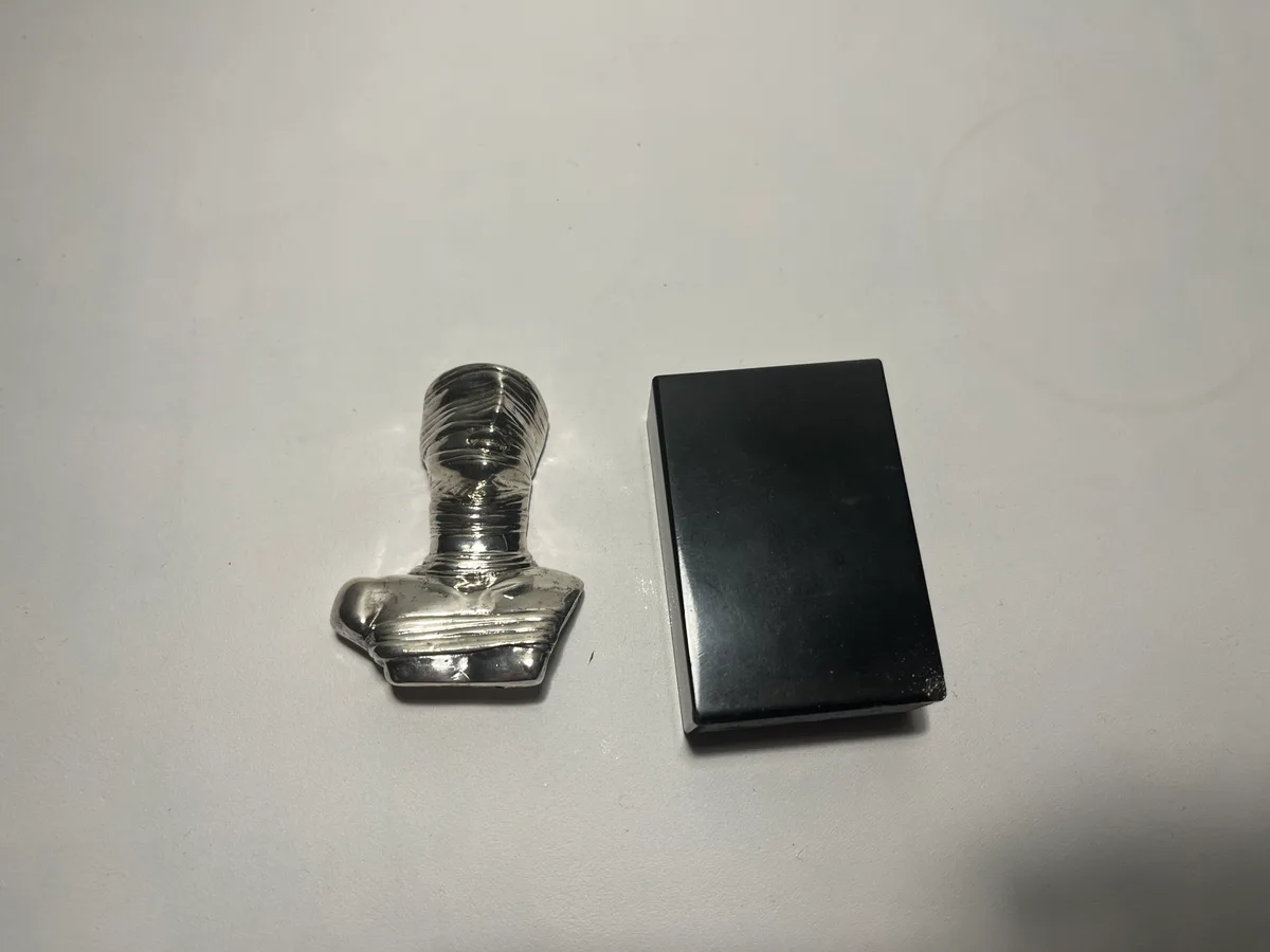 Petit Prométhée Argent — complete view with base, Igor Mitoraj