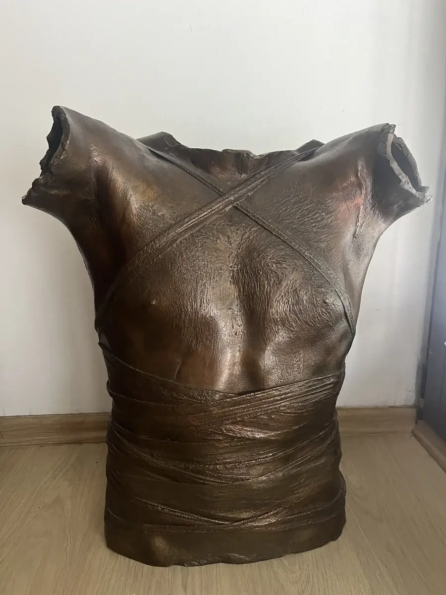 Corazza Media — Igor Mitoraj, bronze breastplate torso