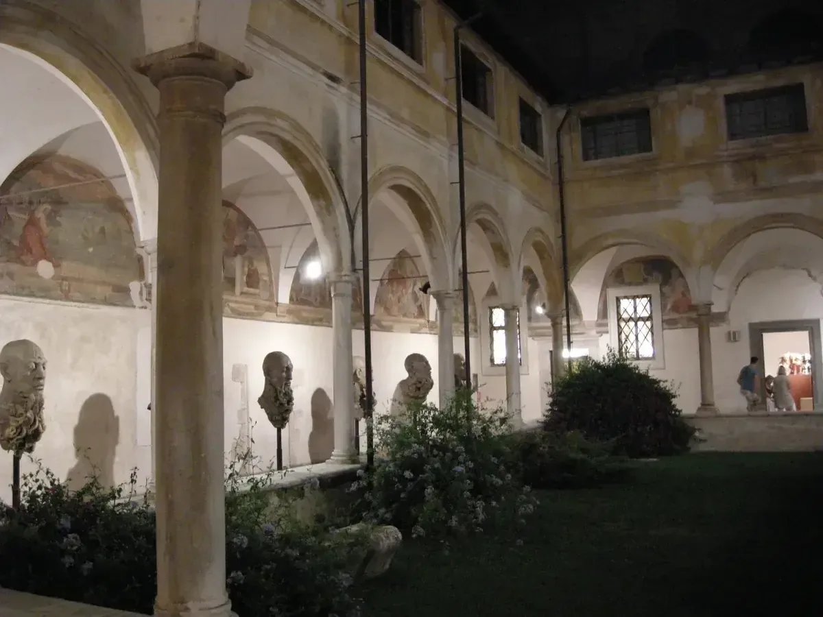 Cloister of Sant'Agostino, Pietrasanta — interior courtyard of the Fondazione Museo Mitoraj