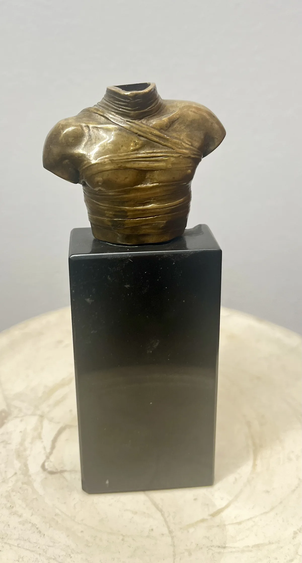 Torso Bijou — Igor Mitoraj, small decorative bronze torso